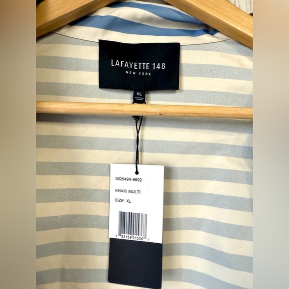 Lafayette 148 New York Jayna Striped Drawstring Jacket Multi Size XL NWT - Picture 8 of 8